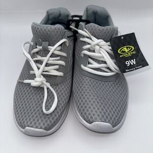 Athletic Works Women/Jr's Sneakers Shoes w/Memory Foam; Grey,‎ 9W